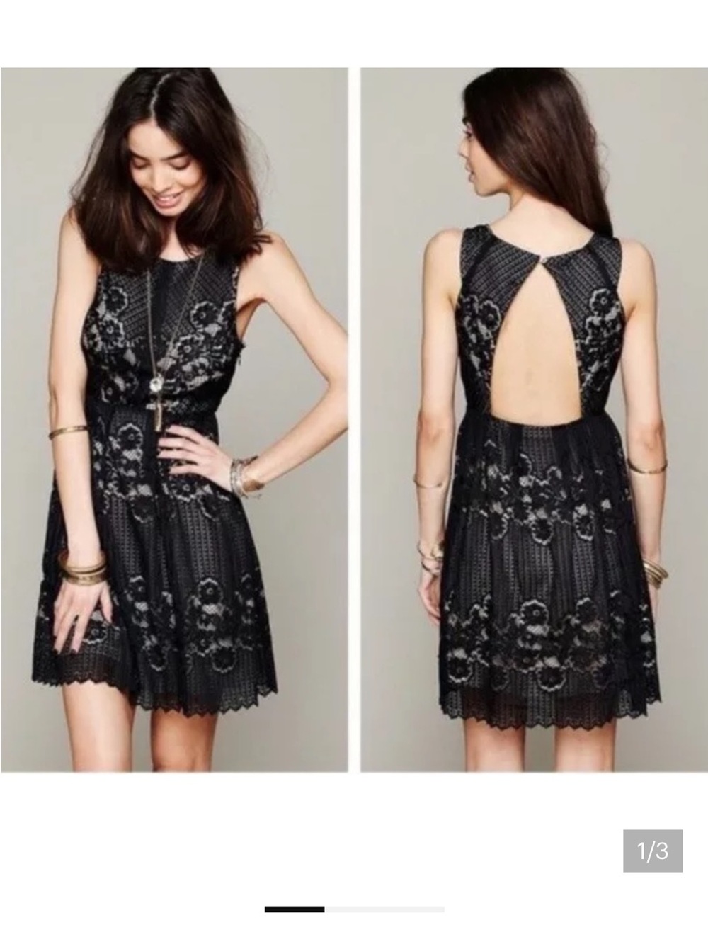 Free people black lace dress